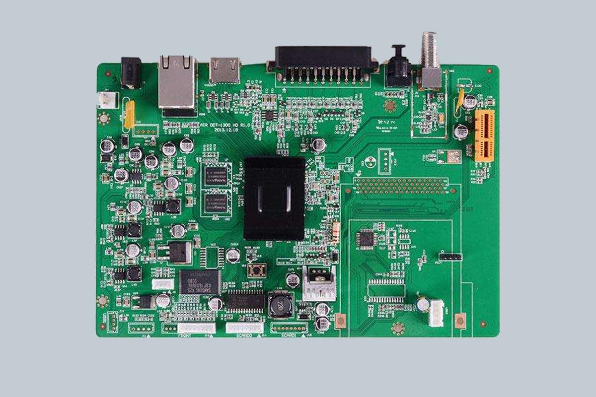 Assembled PCBA with connectors